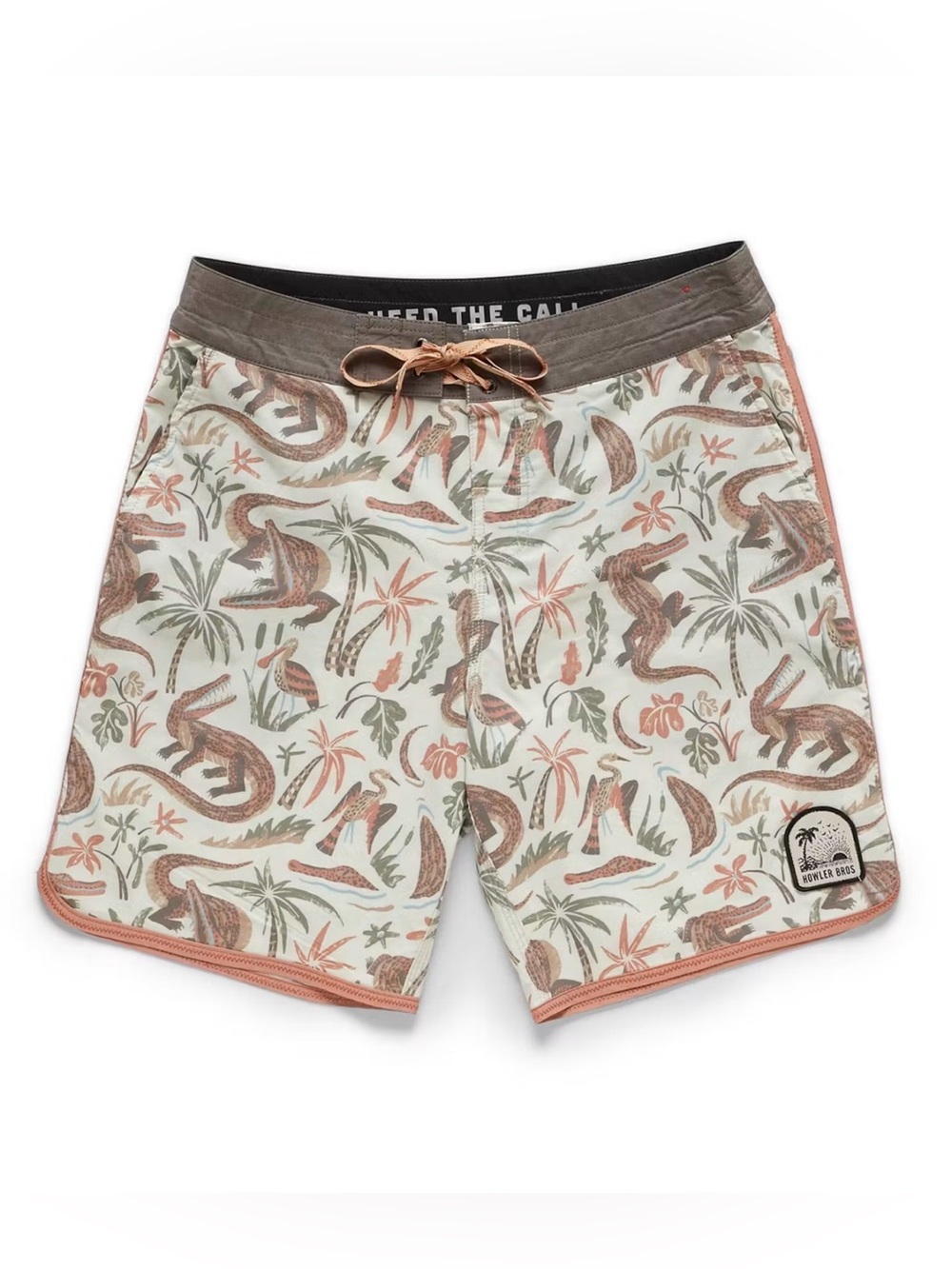 Howler Bros Men’s Lazy Gator Print Swim Trunks